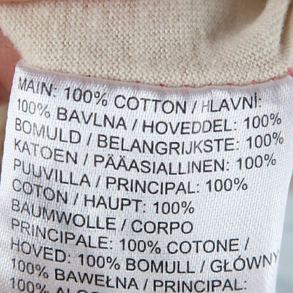 RAGGED JEANS PINK & IVORY CROPPED SHORT SLEEVE BASEBALL LOGO SHIRT SIZE MED - Picture 3 of 7